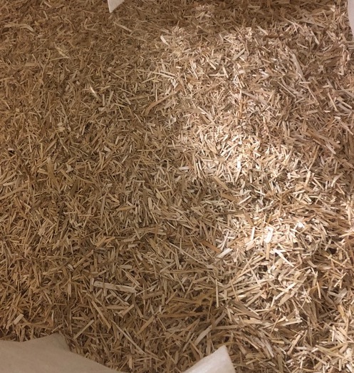 Example of hemp hurd bet bedding.